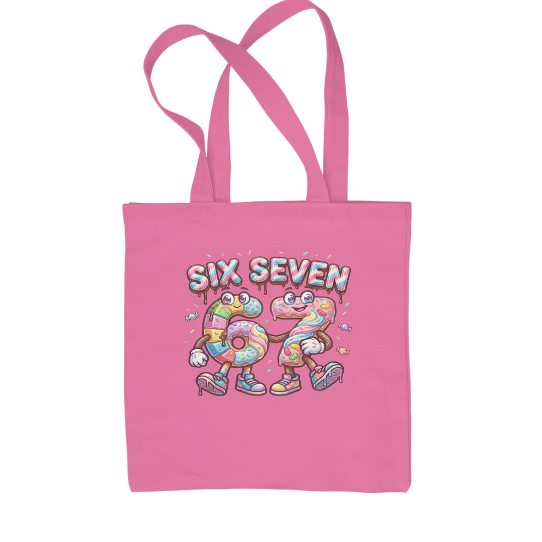 67 Candy Swirl Meme Shopping Tote Bag Pink