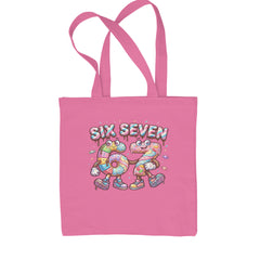 67 Candy Swirl Meme Shopping Tote Bag Pink