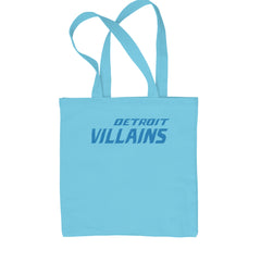 Detroit Villains Grit Football Shopping Tote Bag Sky Blue