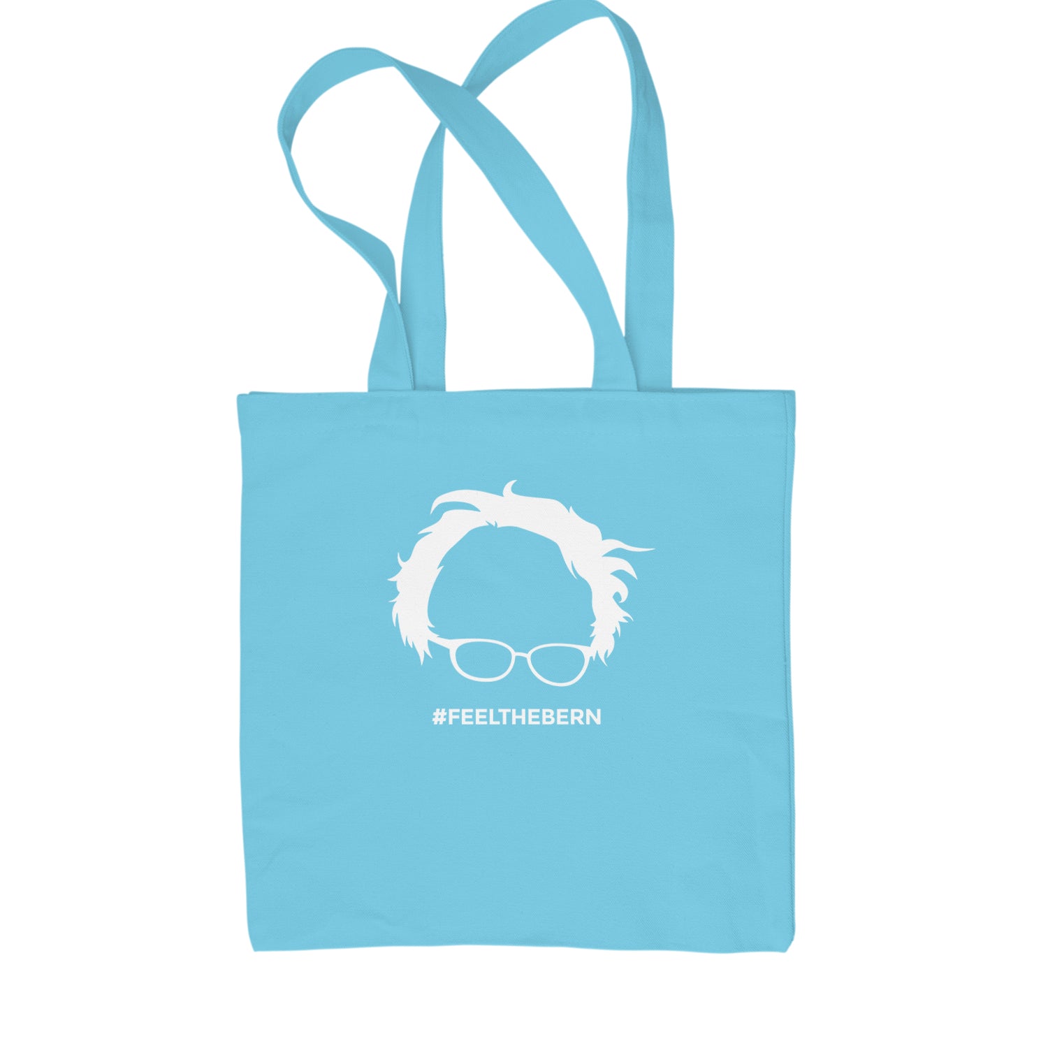 Feel The Bern - Bernie Sanders For President 2024 Shopping Tote Bag Sky Blue