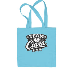 Team Ciara Scamanda Broken Heart Shopping Tote Bag Sky Blue
