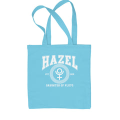 Hazel Daughter of Pluto Roman Gold Shopping Tote Bag Sky Blue