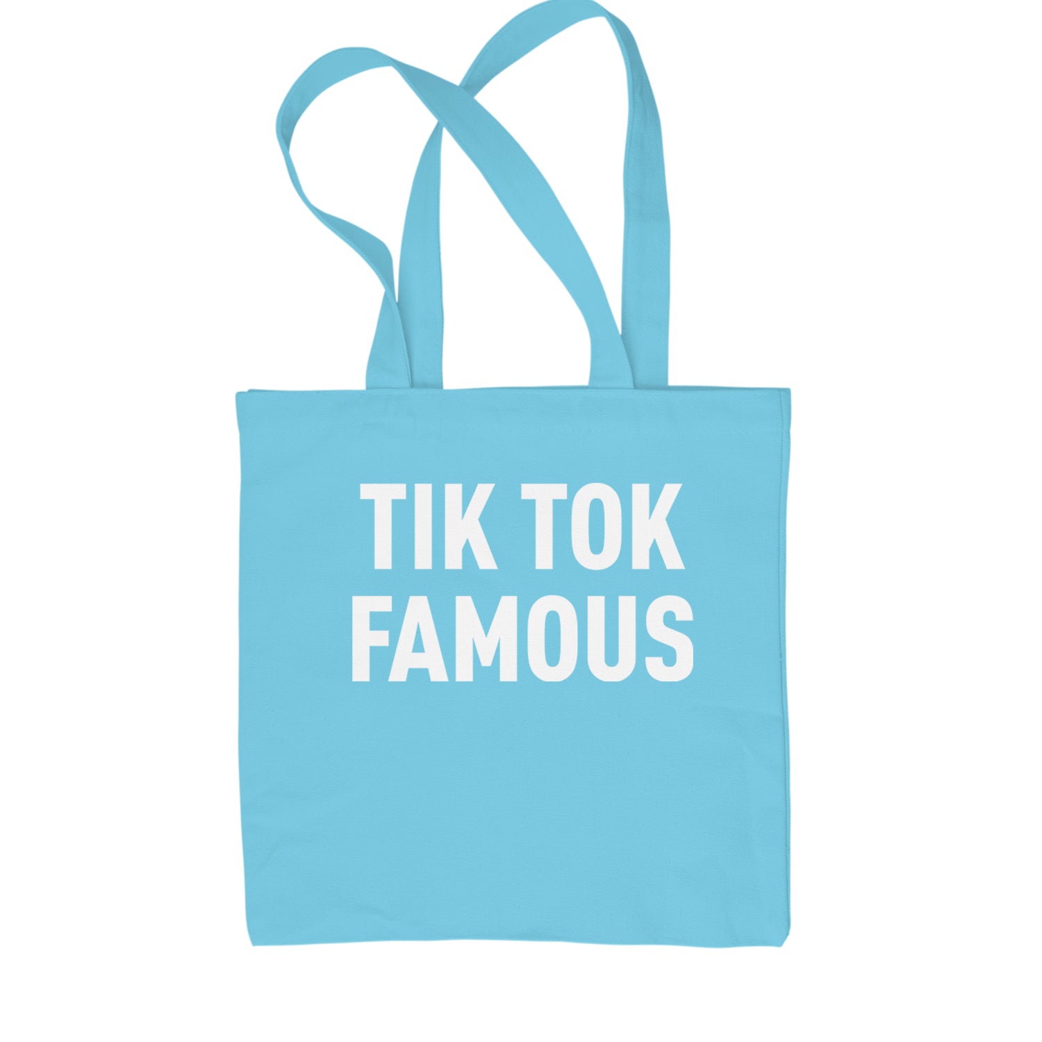 TikTok Famous Influencer Promoter Shopping Tote Bag Sky Blue