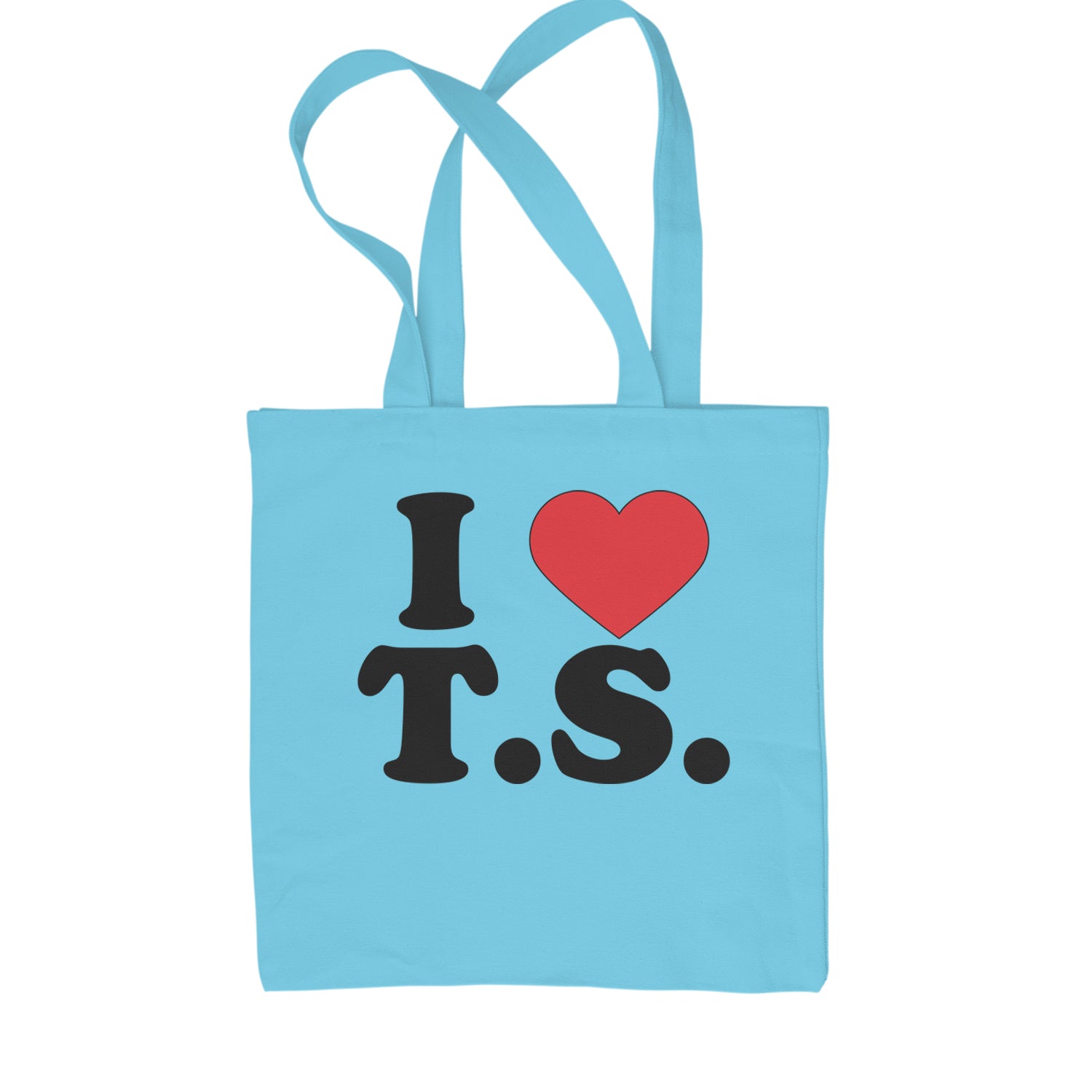 I Heart T.S. Concert Music Lover  Shopping Tote Bag Sky Blue