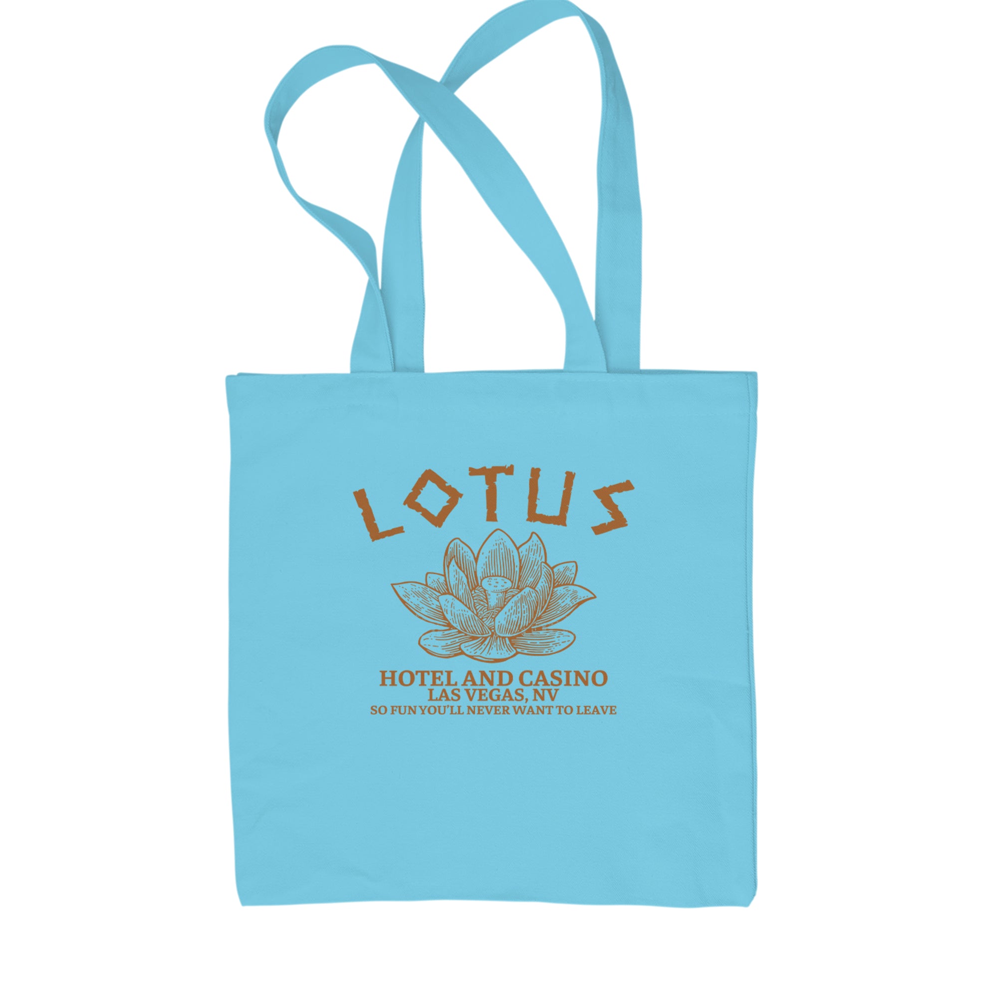 Lotus Hotel and Casino Shopping Tote Bag Sky Blue