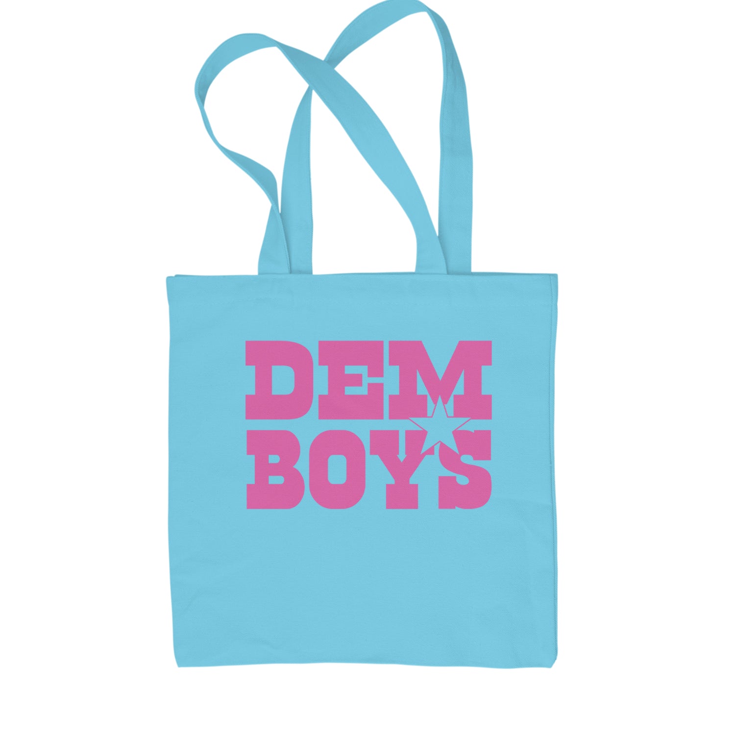 Dem Boys Hot Pink Dallas  Shopping Tote Bag Sky Blue