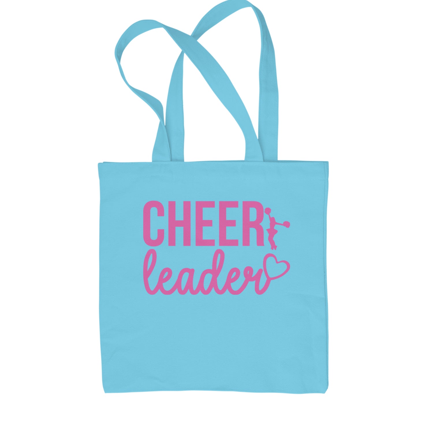 Cheerleader Heart Love Shopping Tote Bag Sky Blue