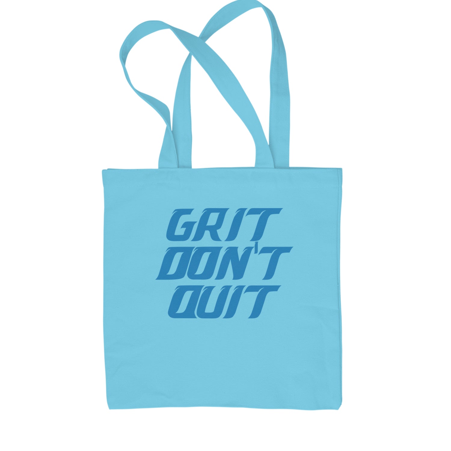 Grit Don't Quit Detroit Grit Shopping Tote Bag Sky Blue