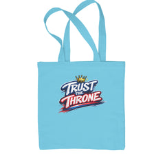 Trust The Throne Crown Philly Hoops Shopping Tote Bag Sky Blue