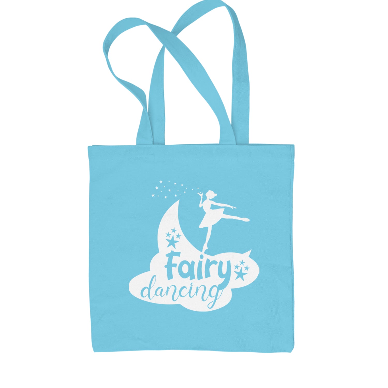 Fairy Dancing Shopping Tote Bag Sky Blue