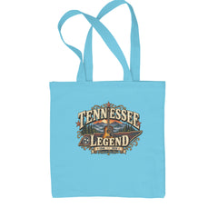 Tennessee Legend Country Music Dolly Shopping Tote Bag Sky Blue