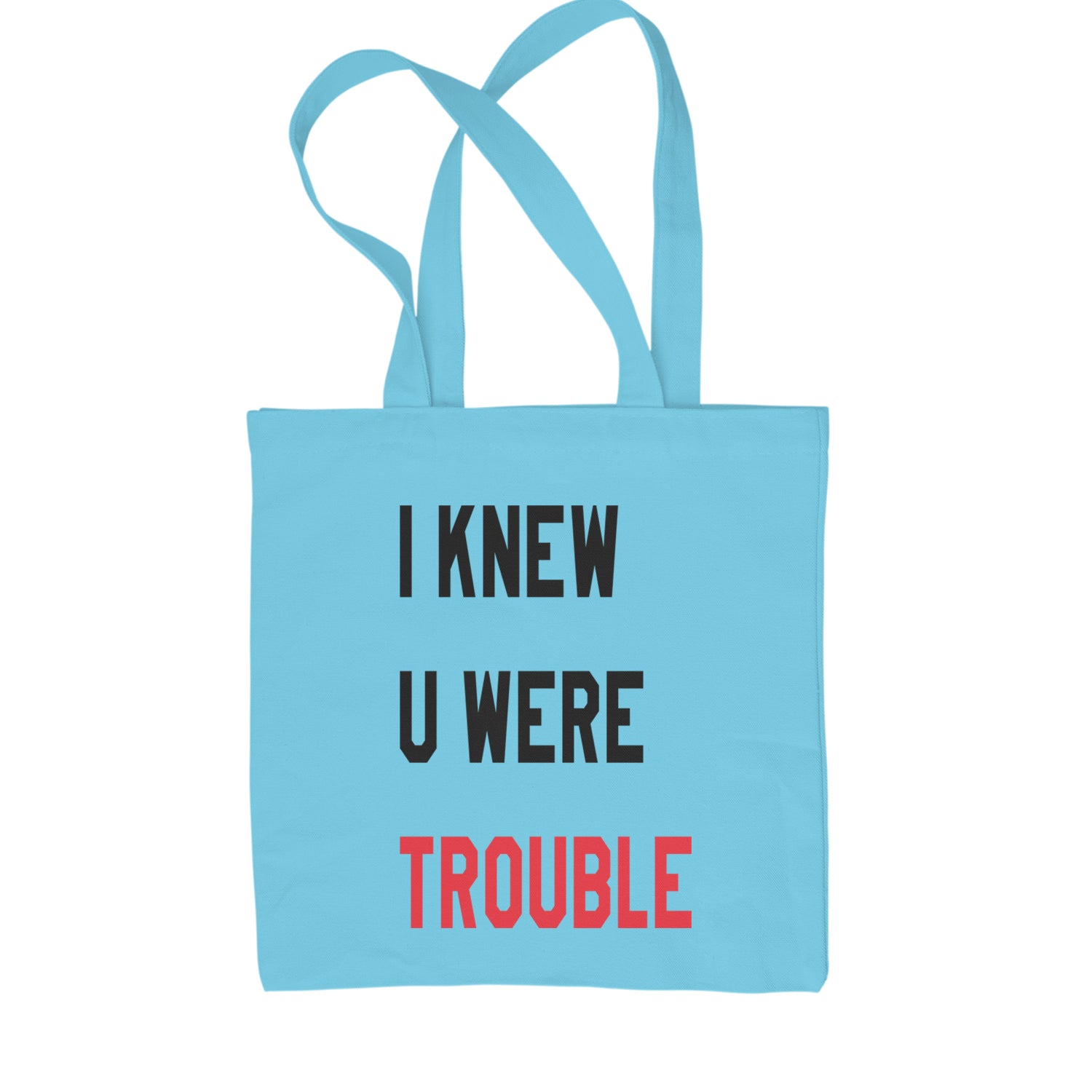 I Knew You Were Trouble New TTPD Era Shopping Tote Bag Sky Blue