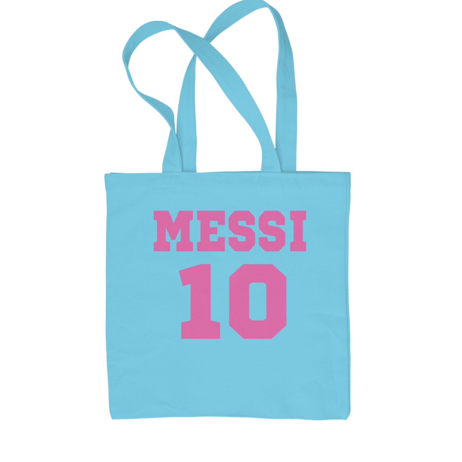 Messi World Soccer Futbol Messiami Shopping Tote Bag Sky Blue