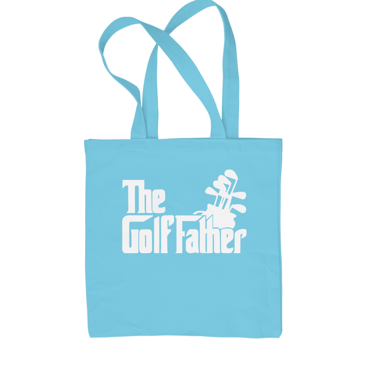 The Golf Father Golfing Dad  Shopping Tote Bag Sky Blue