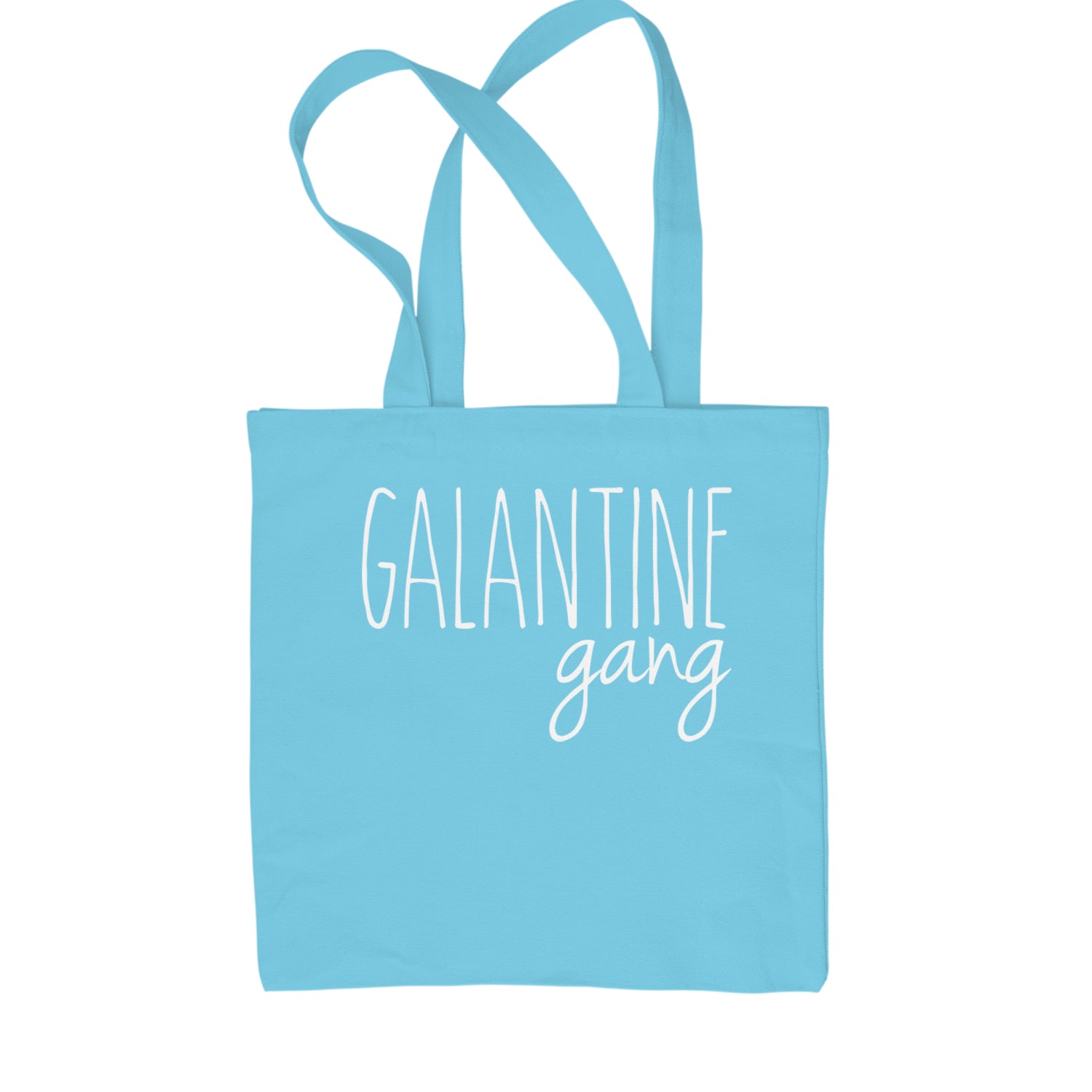 Galentine Gang Valentine's Shirt Shopping Tote Bag Sky Blue