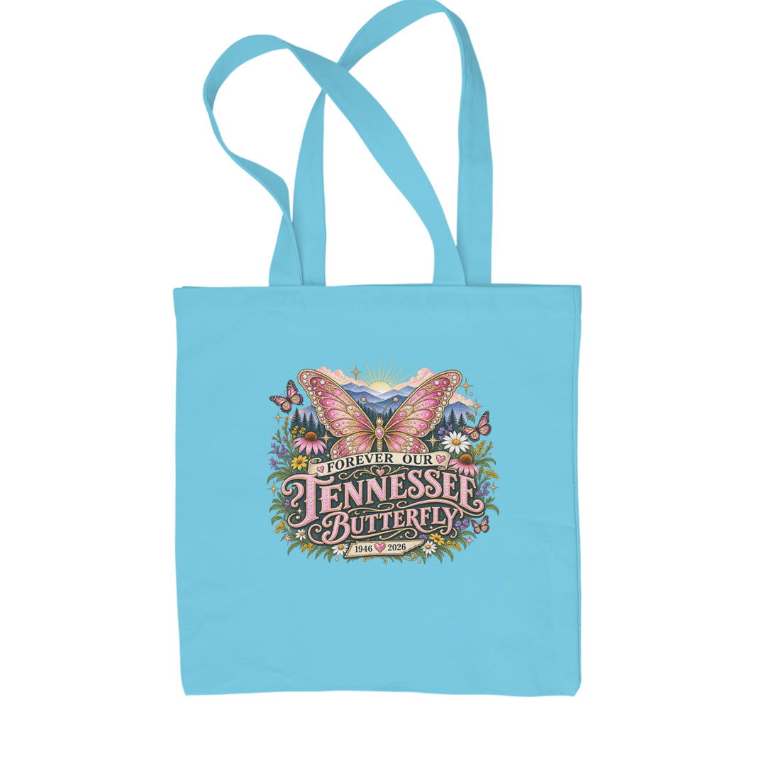 Forever Our Tennessee Butterfly Dolly Shopping Tote Bag Sky Blue