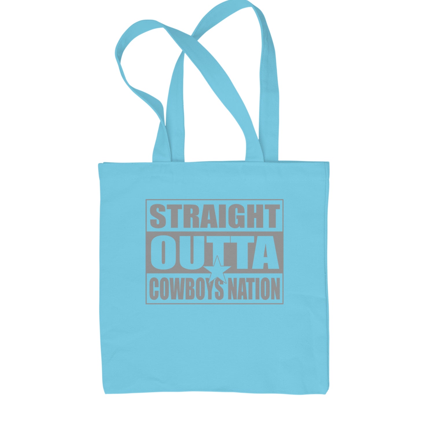 Straight Outta Cowboys Nation   Shopping Tote Bag Sky Blue