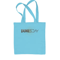 DunesDay Desert Apocolypse Shopping Tote Bag Sky Blue