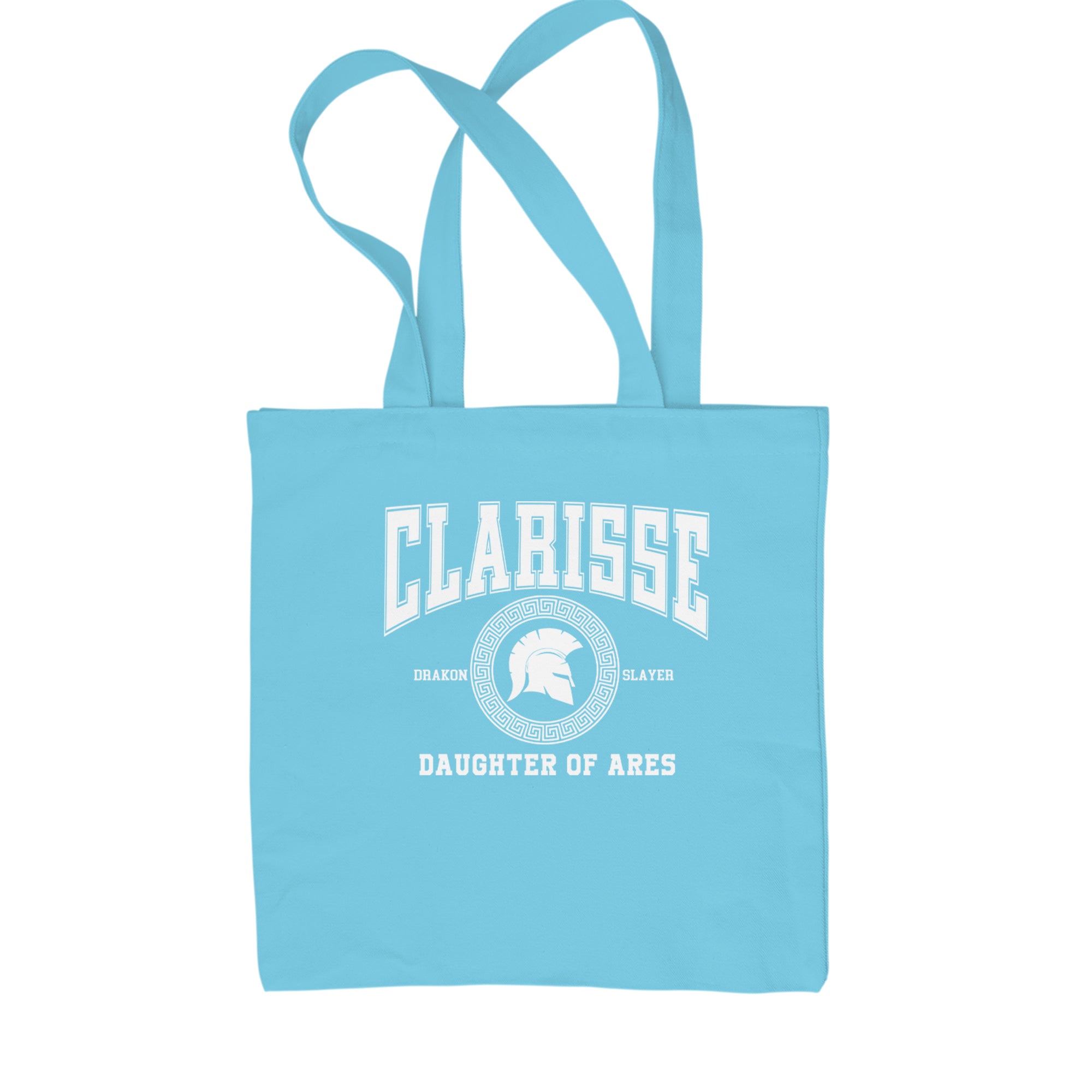 Clarisse Daughter of Ares Battle Ready Shopping Tote Bag Sky Blue