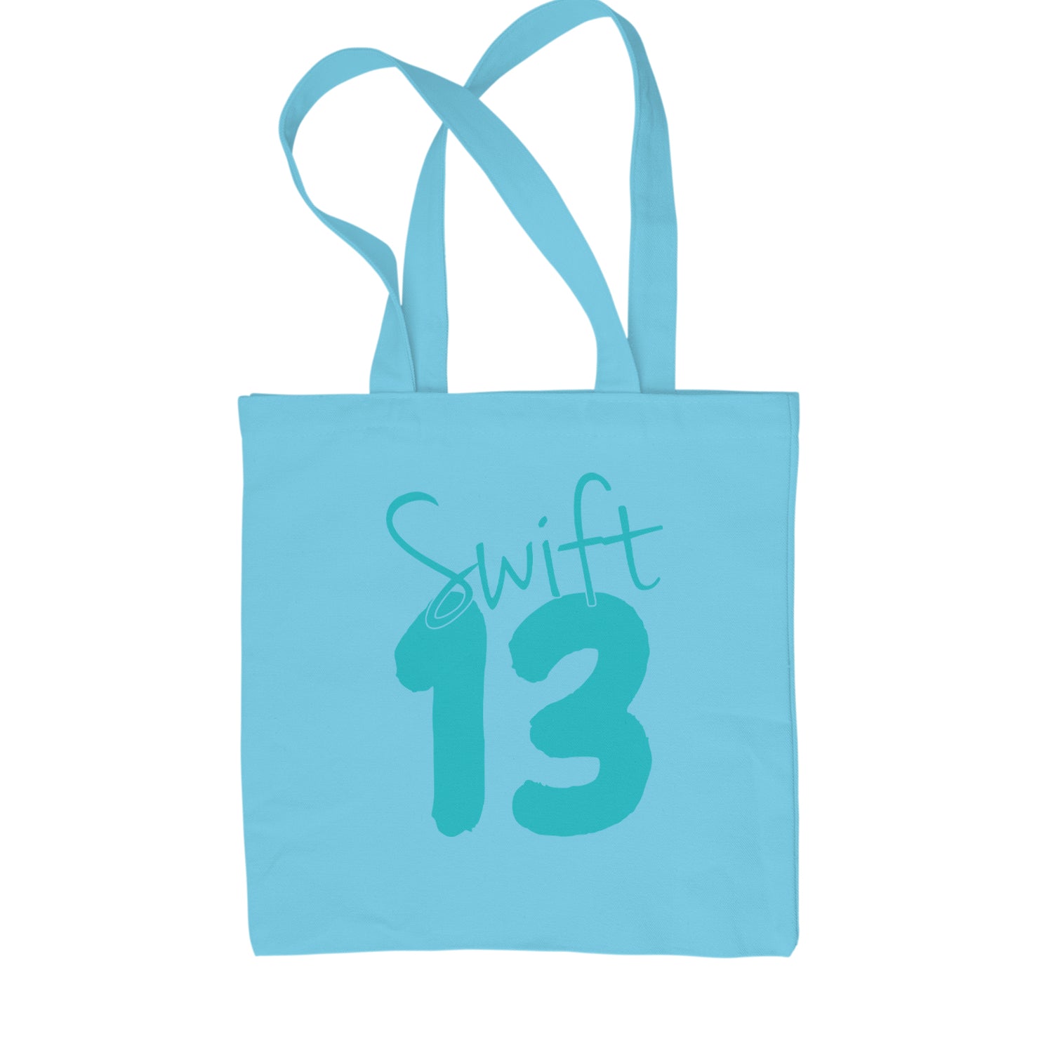 13 Swift 13 Lucky Number Era TTPD Shopping Tote Bag Sky Blue