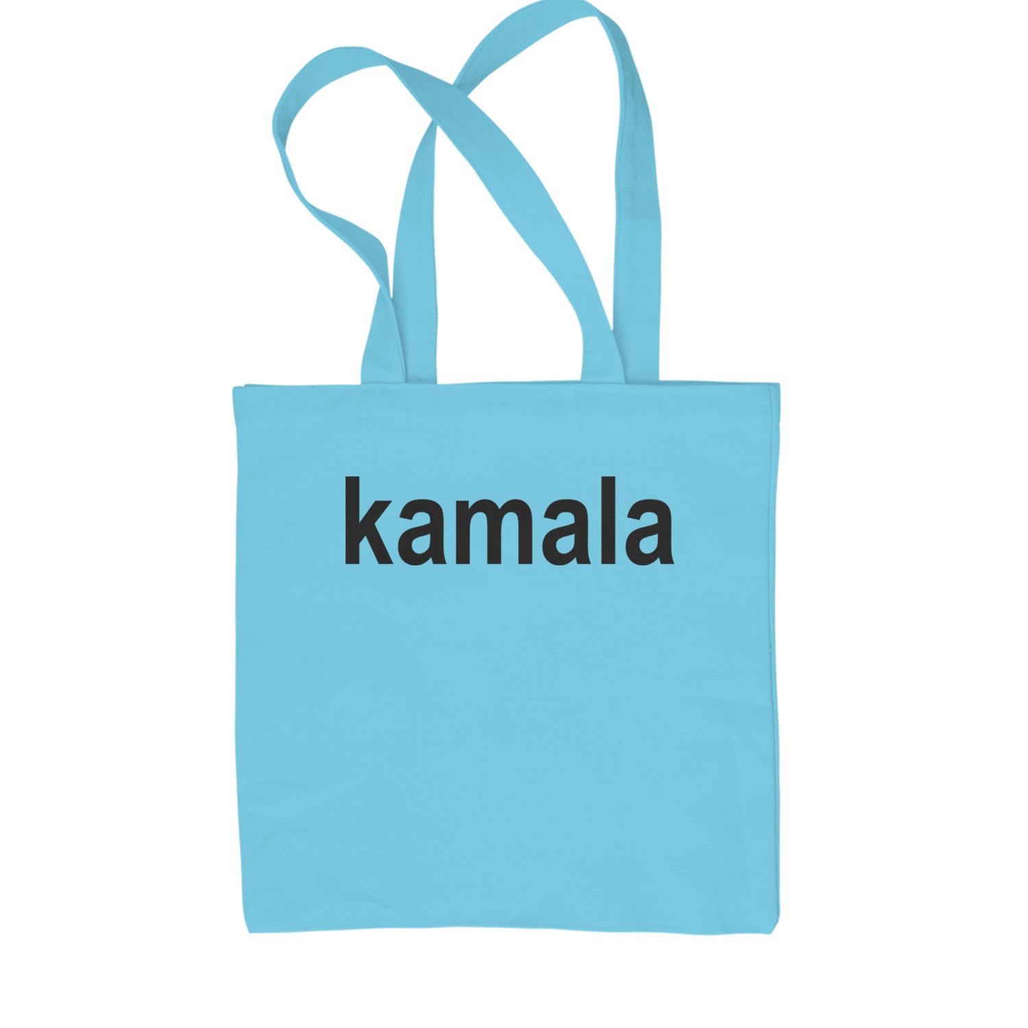 Kamala Black Print Kamala Harris For President Shopping Tote Bag Sky Blue