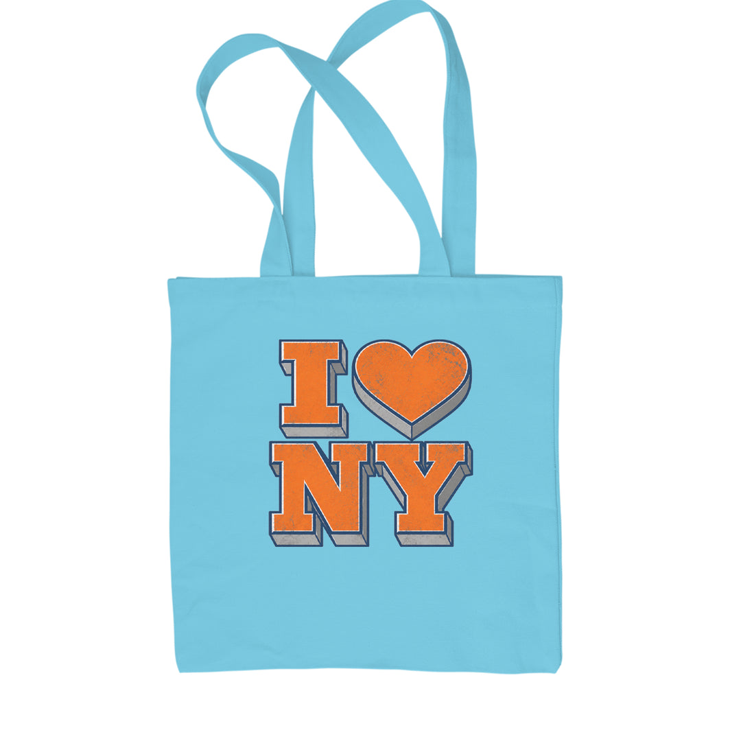 New York City Pride Heart Shopping Tote Bag Sky Blue