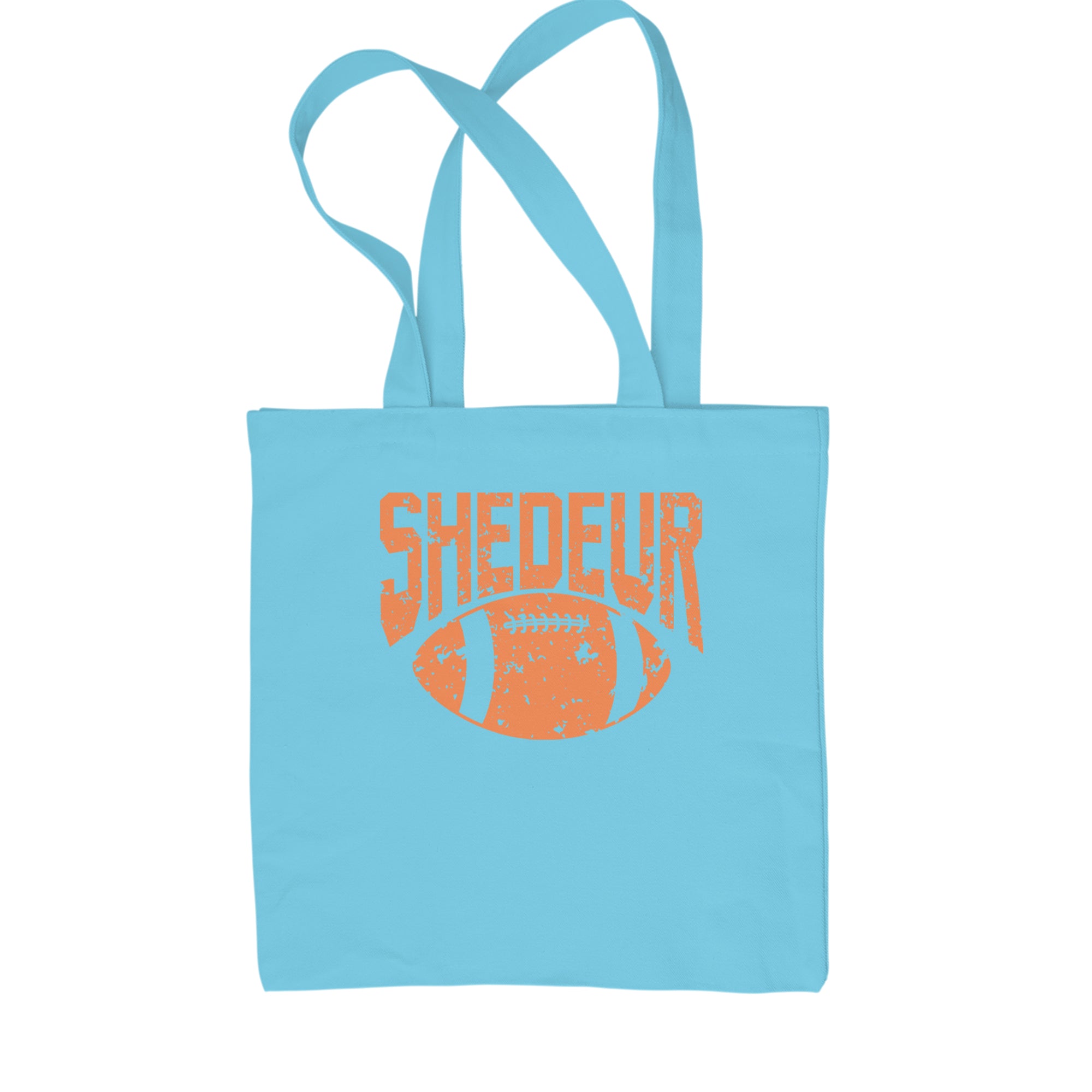 Shedeur Football Shopping Tote Bag Sky Blue