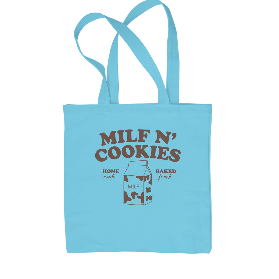 Milf And Cookies Shopping Tote Bag Sky Blue