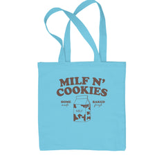 Milf And Cookies Shopping Tote Bag Sky Blue
