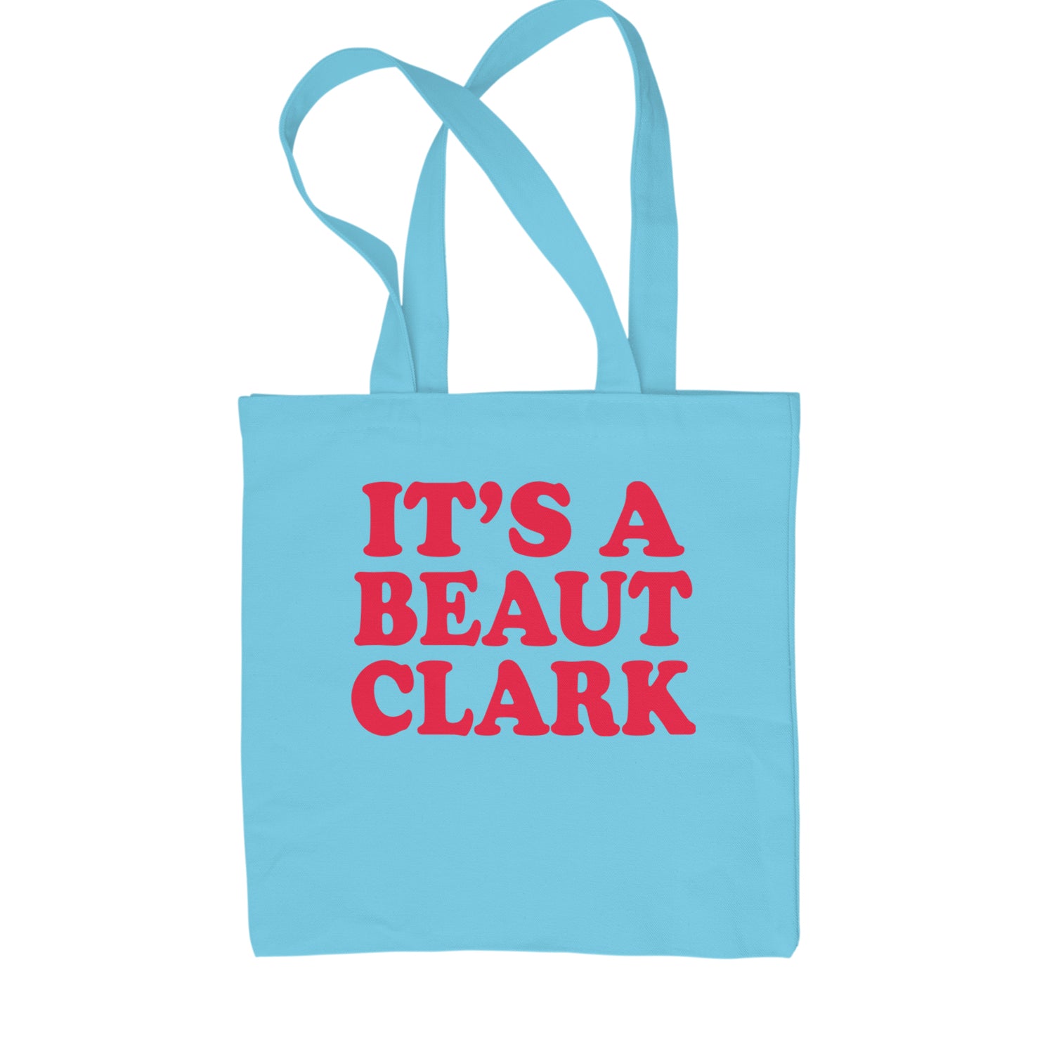 It's a Beaut Clark Festive Christmas Shopping Tote Bag Sky Blue