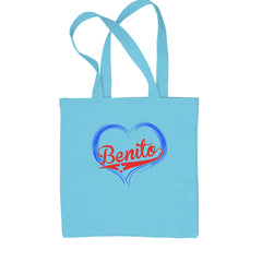 Benito Heart Puerto Rico Shopping Tote Bag Sky Blue