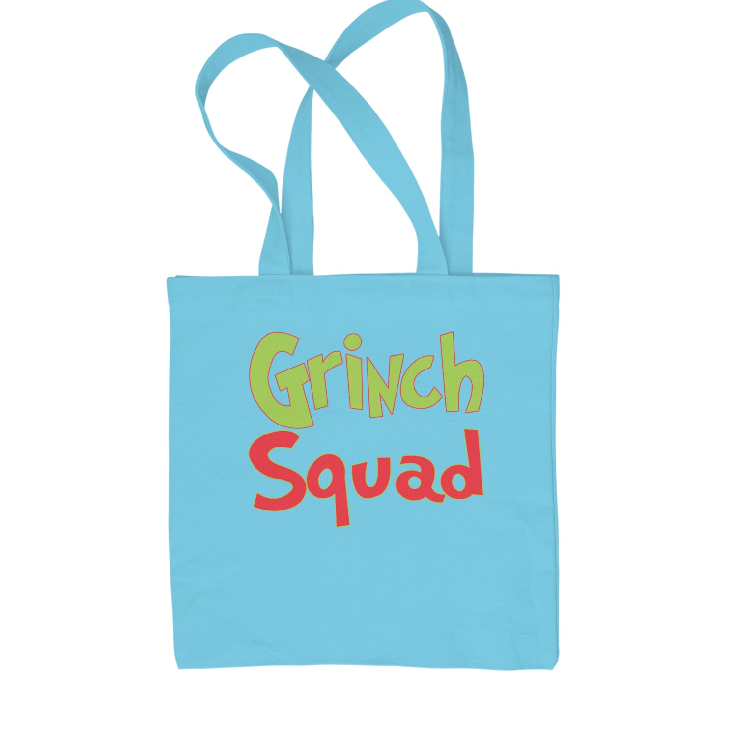 Gr-nch Squad Jolly Grinchmas Merry Christmas Shopping Tote Bag Sky Blue