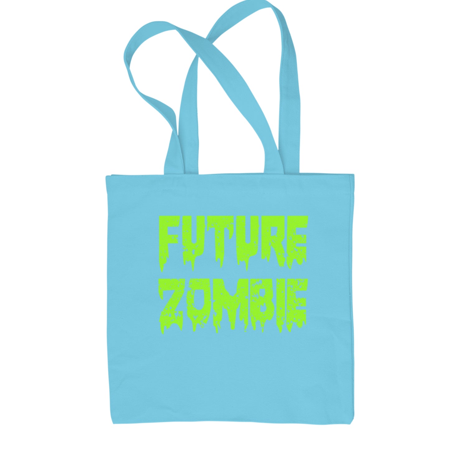 Future Zombie Horror Shopping Tote Bag Sky Blue