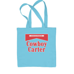 Cowboy Karter Country Act Two Shopping Tote Bag Sky Blue