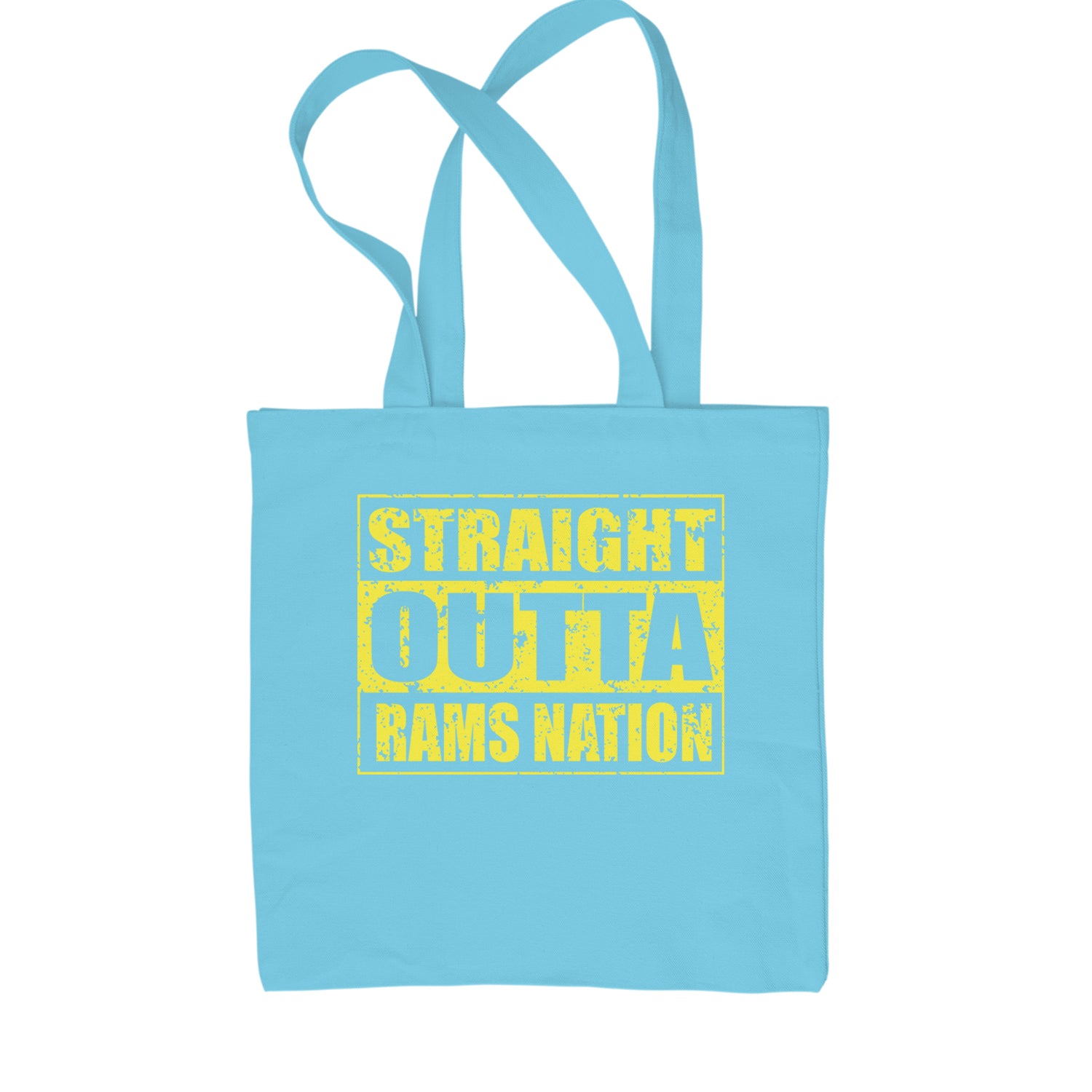 Straight Outta Rams Nation   Shopping Tote Bag Sky Blue