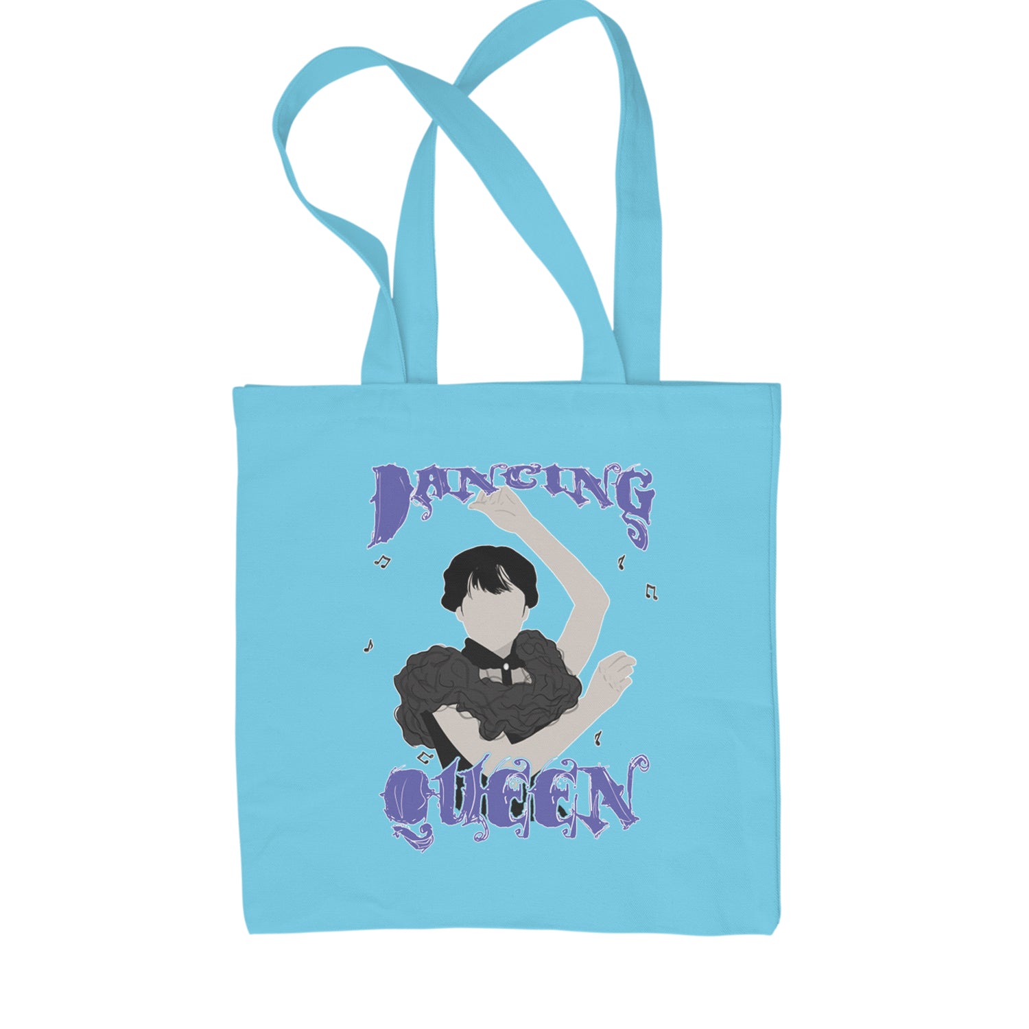 Wednesday Dancing Queen Shopping Tote Bag Sky Blue