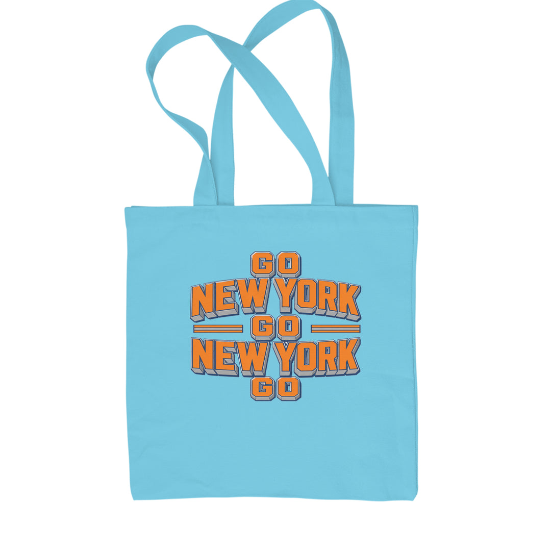 Go New York Go Basketball Shopping Tote Bag Sky Blue