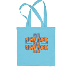 Go New York Go Basketball Shopping Tote Bag Sky Blue