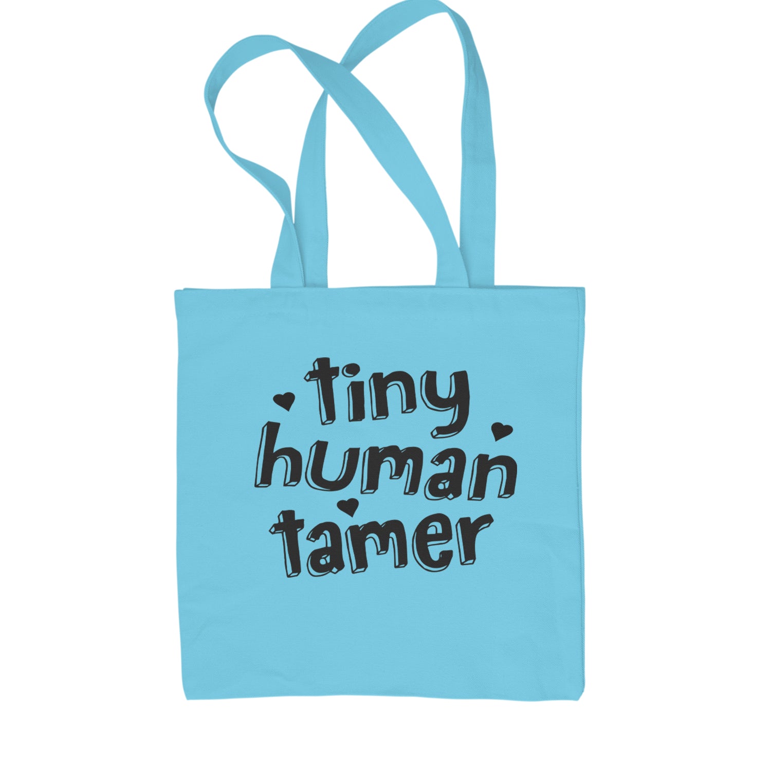 Tiny Human Tamer Teacher Shopping Tote Bag Sky Blue