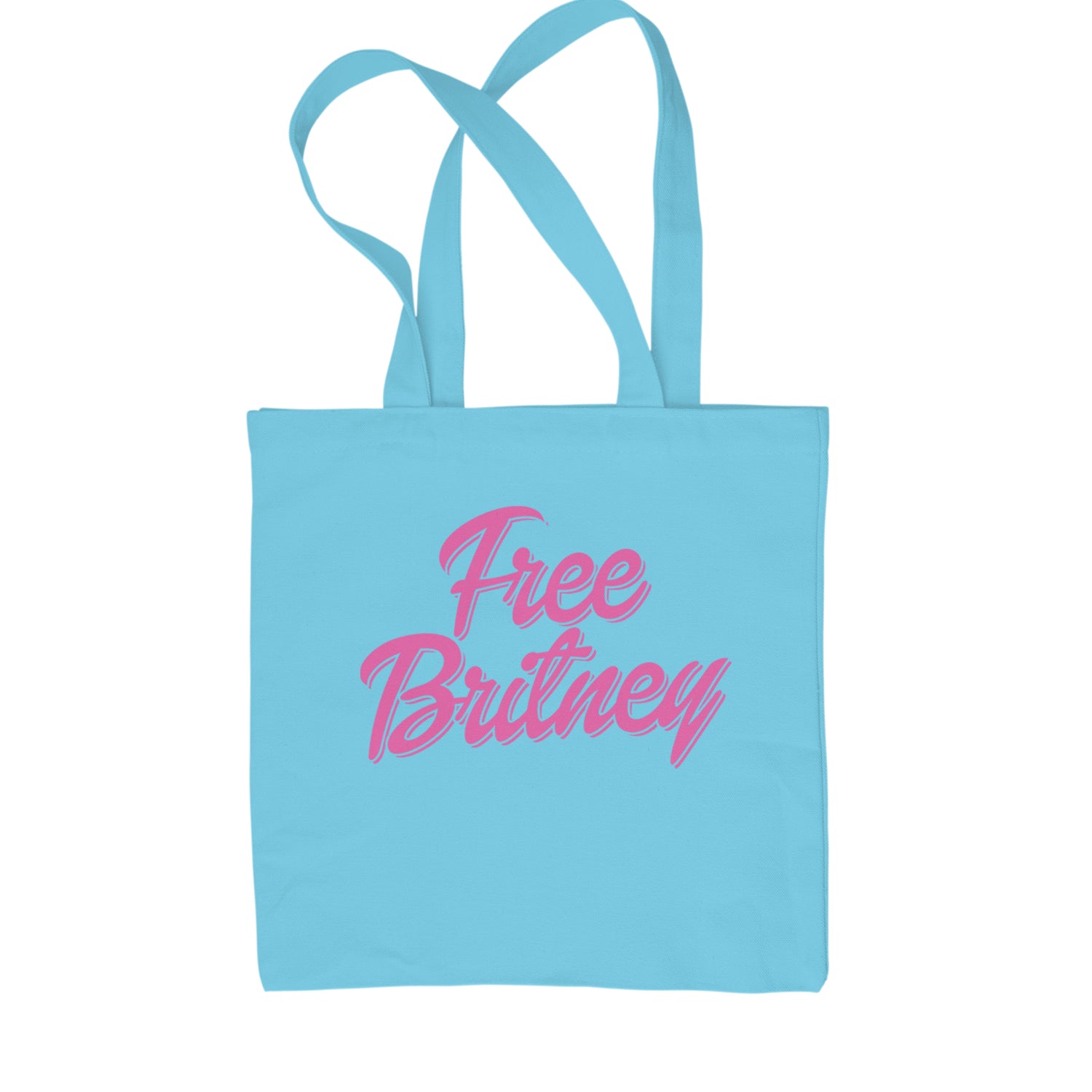 Pink Free Britney Shopping Tote Bag Sky Blue