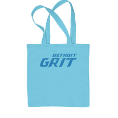 Grit Detroit Football Hard Knocks Shopping Tote Bag Sky Blue