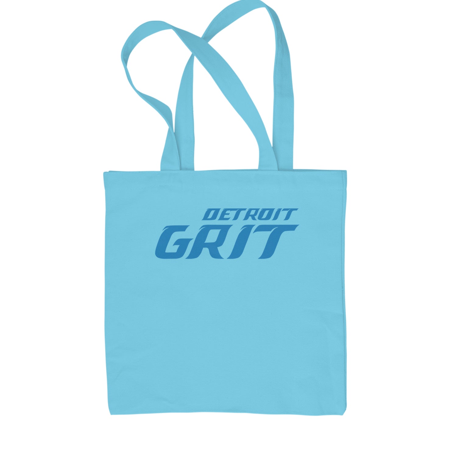 Grit Detroit Football Hard Knocks Shopping Tote Bag Sky Blue