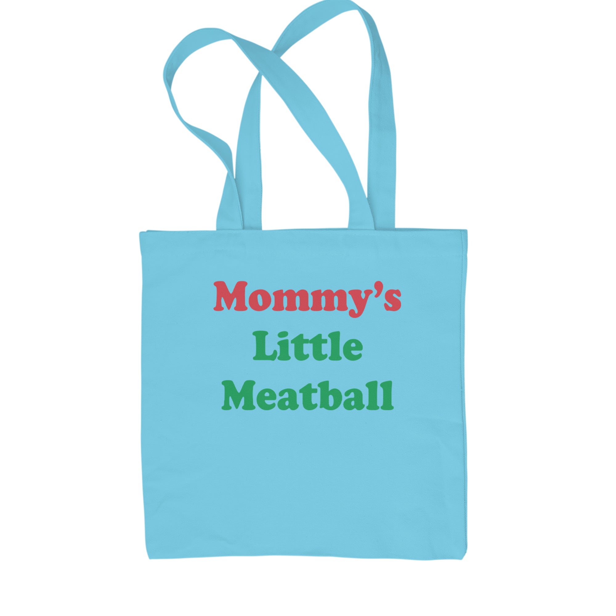 Mommy's Little Meatball Love Island Shopping Tote Bag Sky Blue