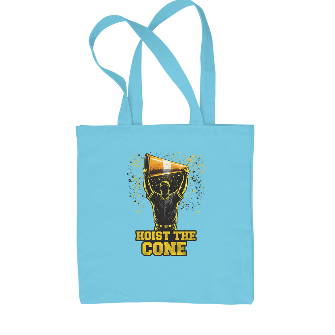Hoist The Cone Pittsburgh Pride Shopping Tote Bag Sky Blue