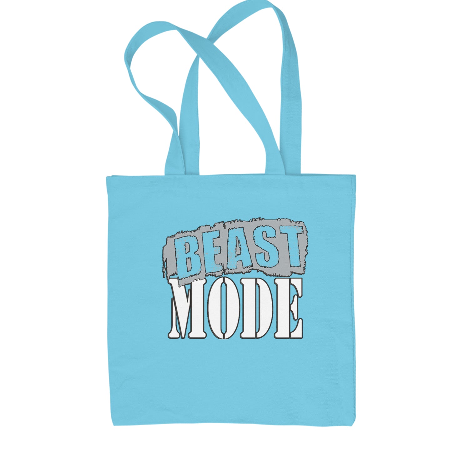 Beast Mode Training Gym Workout Shopping Tote Bag Sky Blue