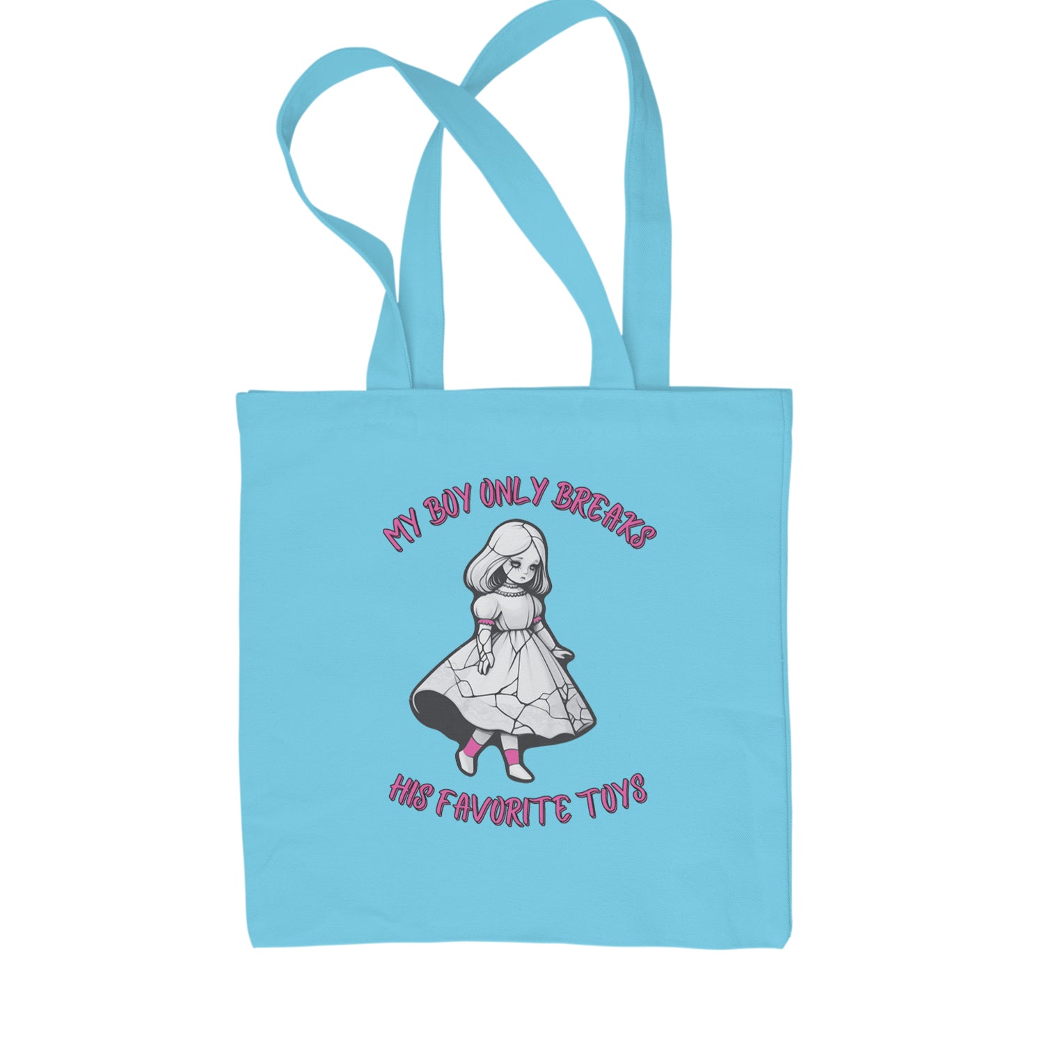 My Boy Only Breaks His Favorite Toys TTPD Music Shopping Tote Bag Sky Blue