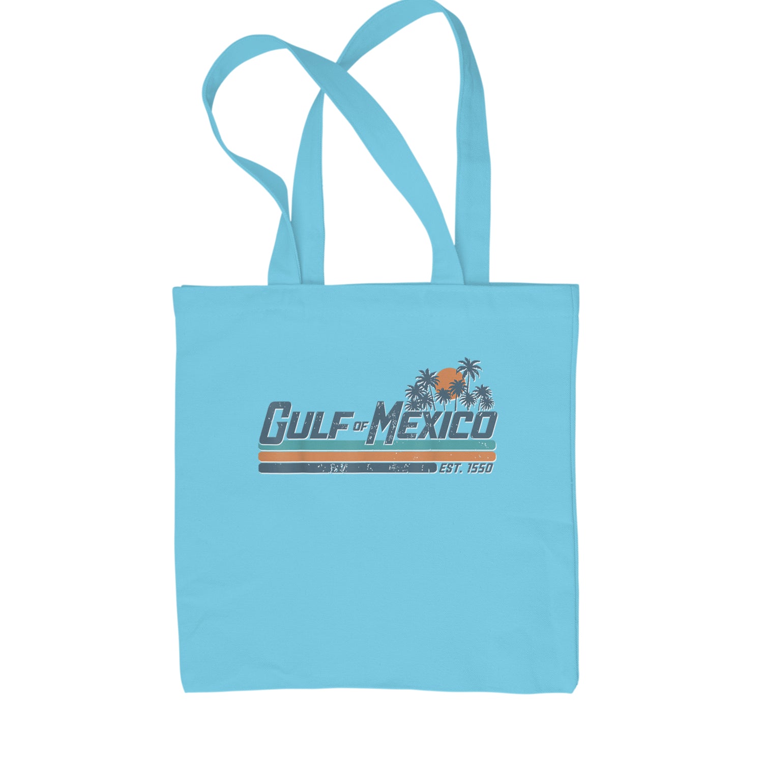 Gulf Of Mexico Established Year 1550 Shopping Tote Bag Sky Blue