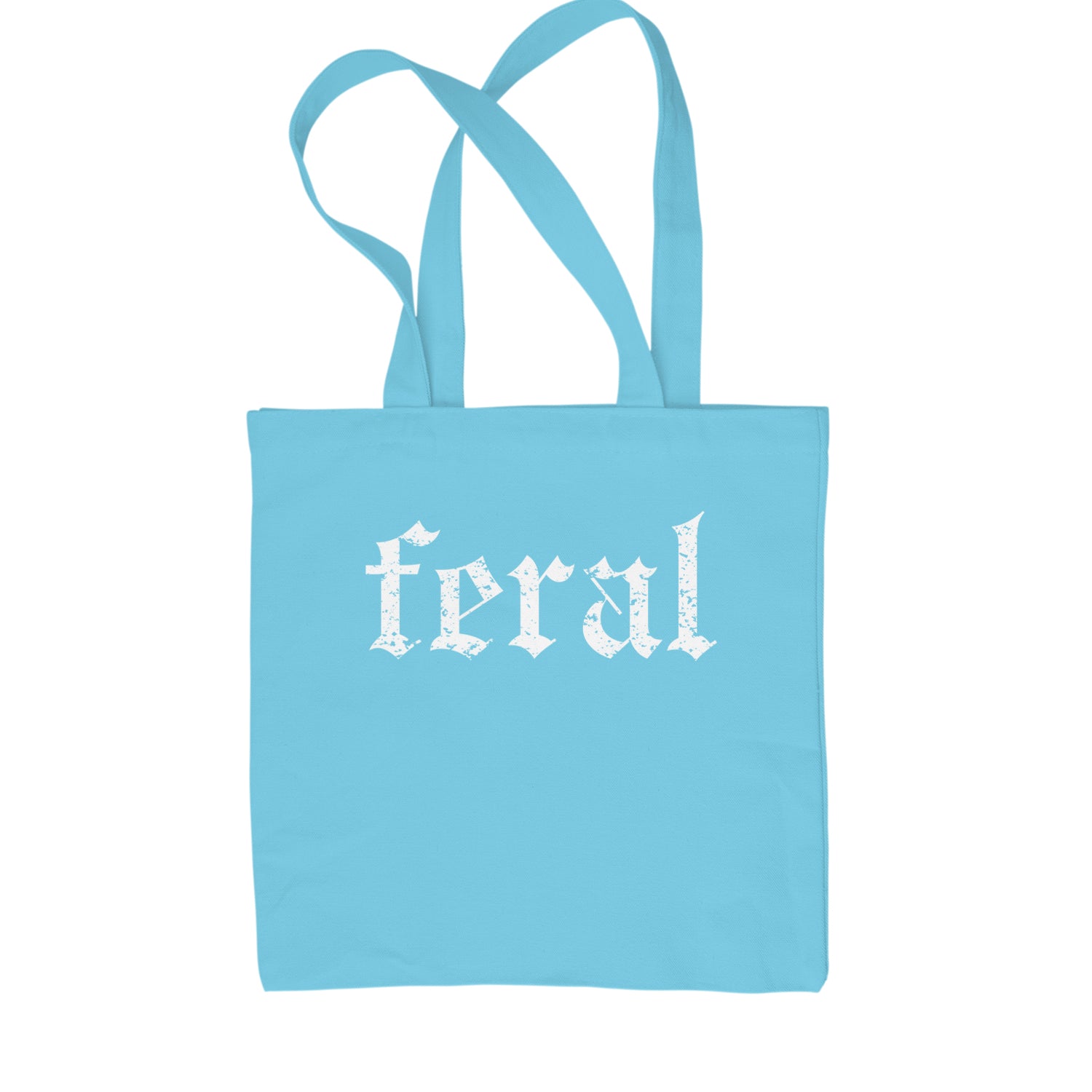 Feral Club Rat Festival Rave EDM Shopping Tote Bag Sky Blue