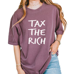 Tax the Rich Protest Wealth Inequality Vintage Soft Unisex T-shirt Berry