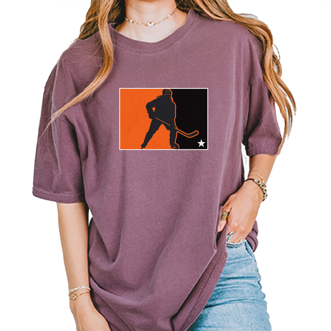 Hockey Enforcer Retro Vintage Vintage Soft Unisex T-shirt Berry